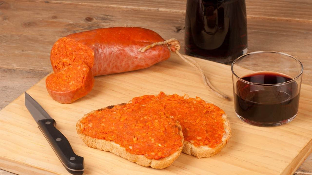 Toast with Sobrasada from Mallorca and honey Spanish recipe