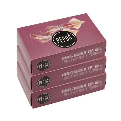 Gefüllte Chipirones Babytintenfische in Pflanzenöl PEPUS 111g