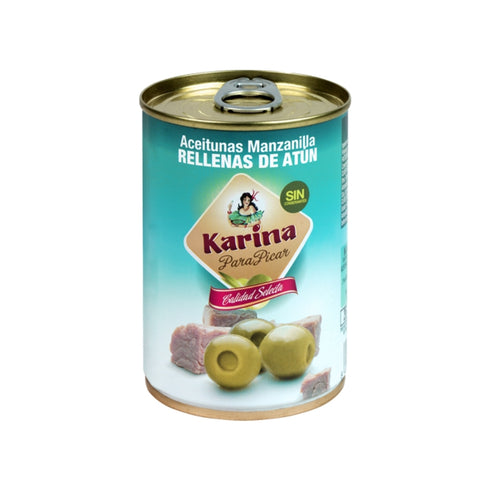 Aceitunas Verdes Manzanilla rellenas de Atún 295g
