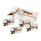 Wooden Gift Box Variation of Nougat Specialities 4 x 300g