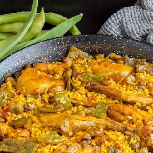 Paella Pack with Bomba Rice, Garrofons, Olive oil and Seasoning