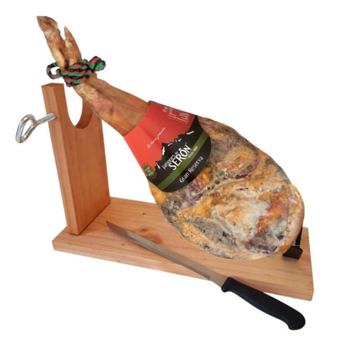 Paleta Serrana 4.5kg + Jamonero + Cuchillo